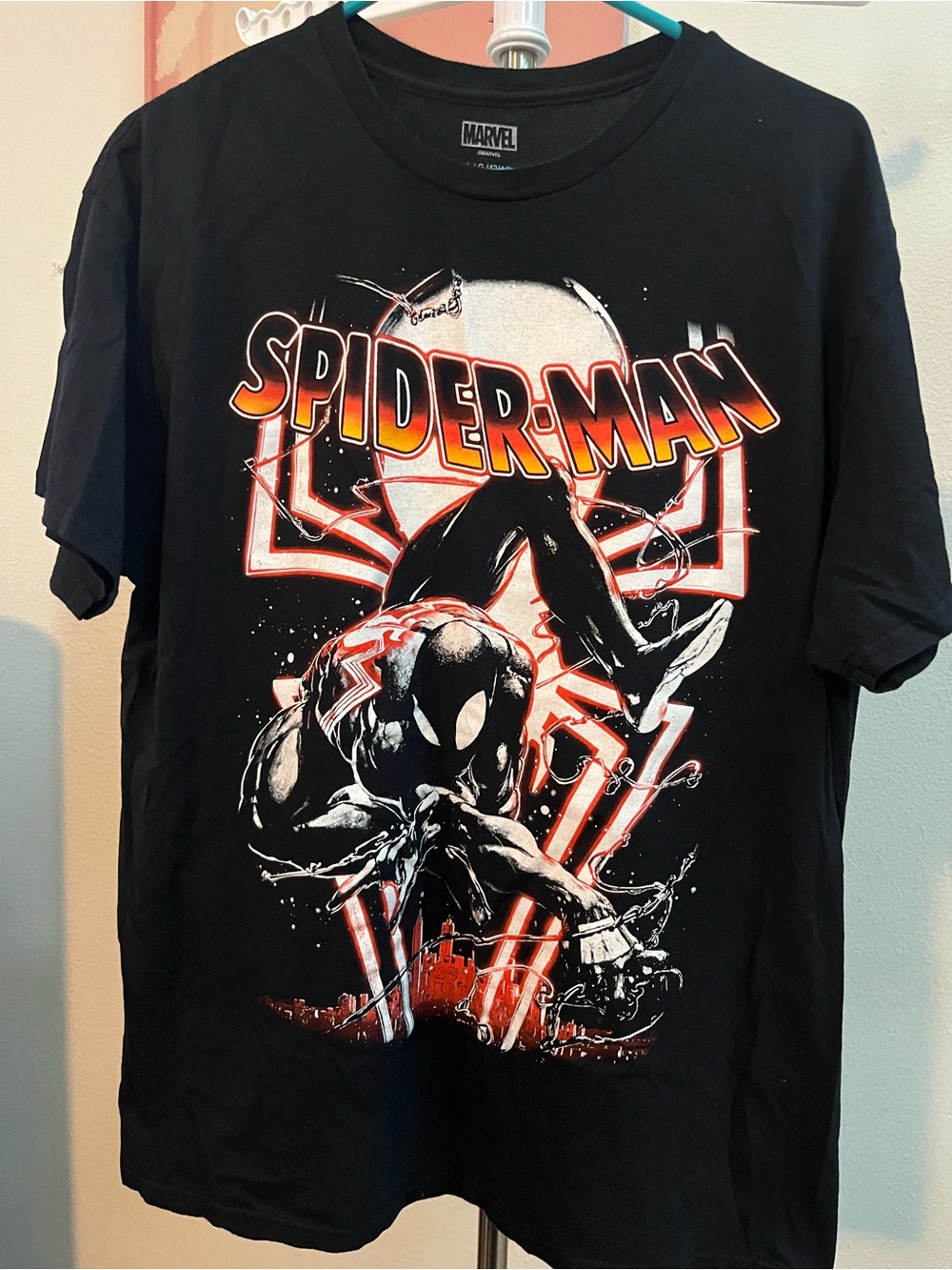 Marvel Spider-Man Graphic Tee - Black with Red and White Accents